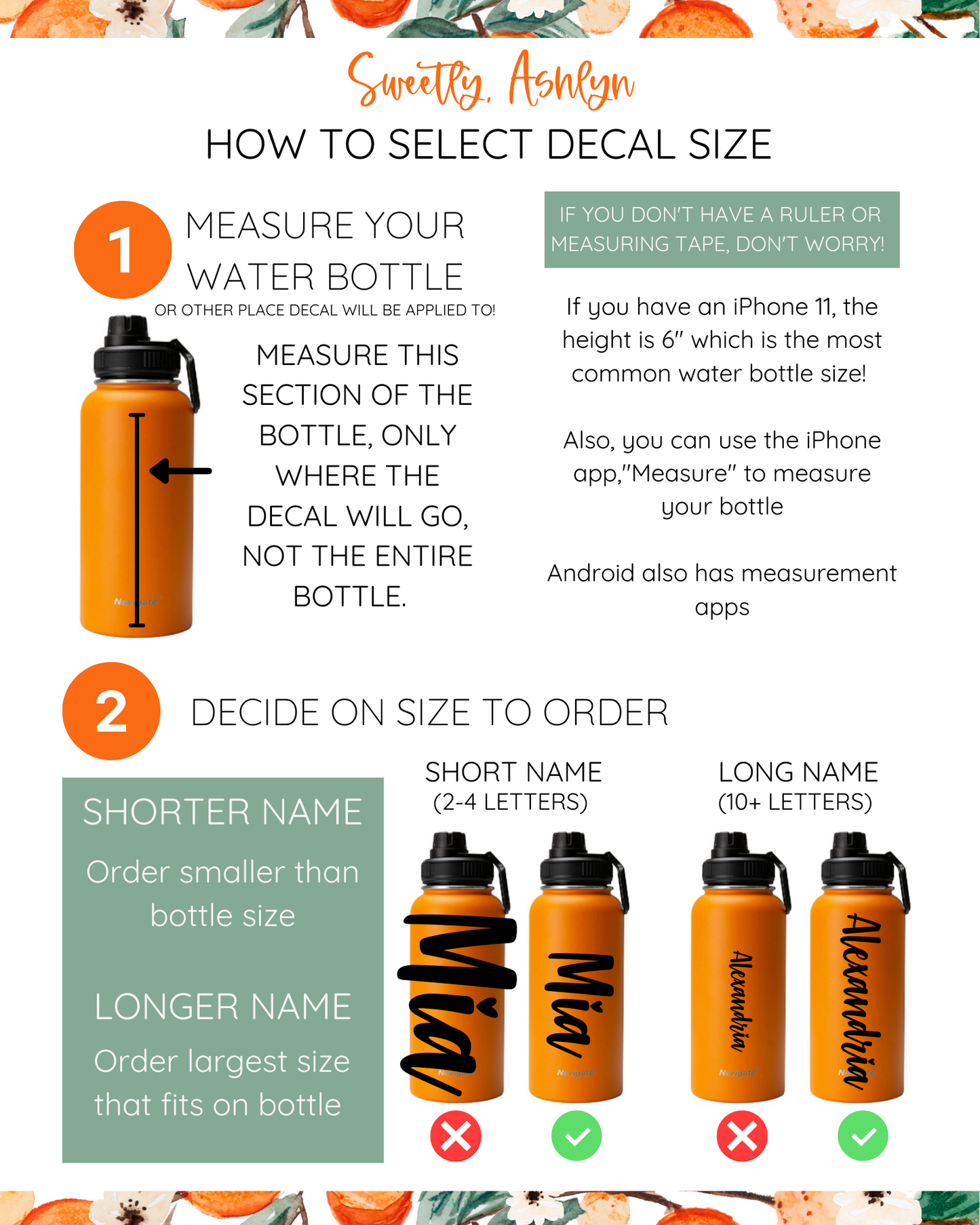 Peachy Font Custom Name Decal