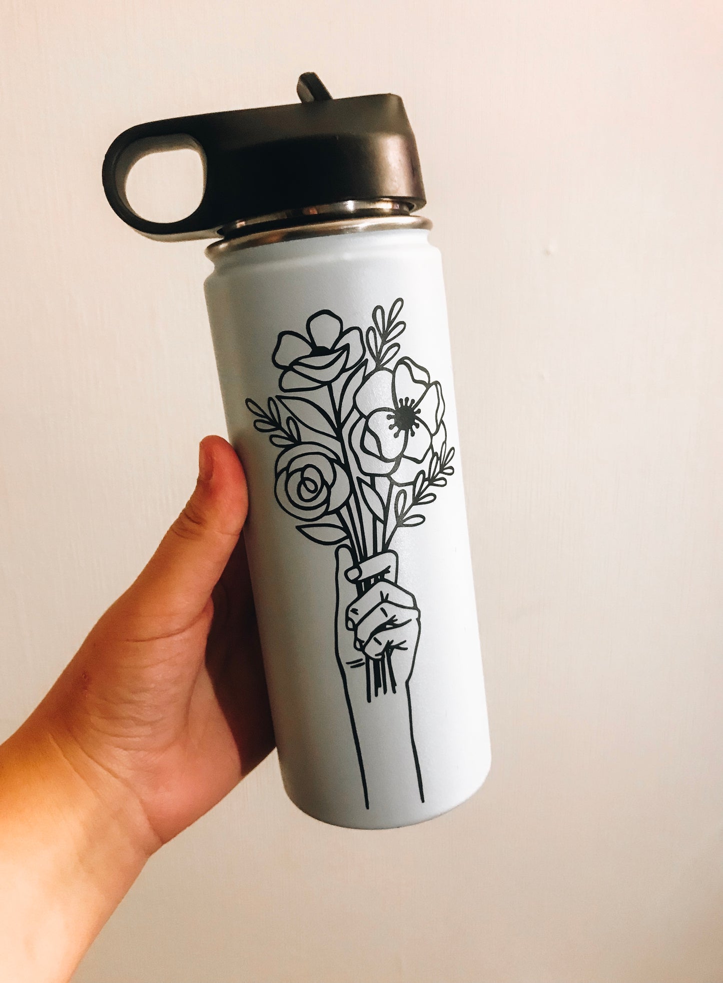Floral Line Art Bouquet Decal