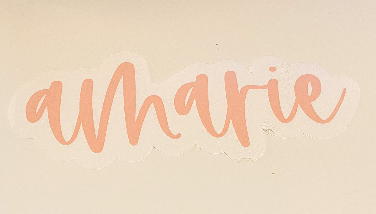 Heather Font Custom Name Decal