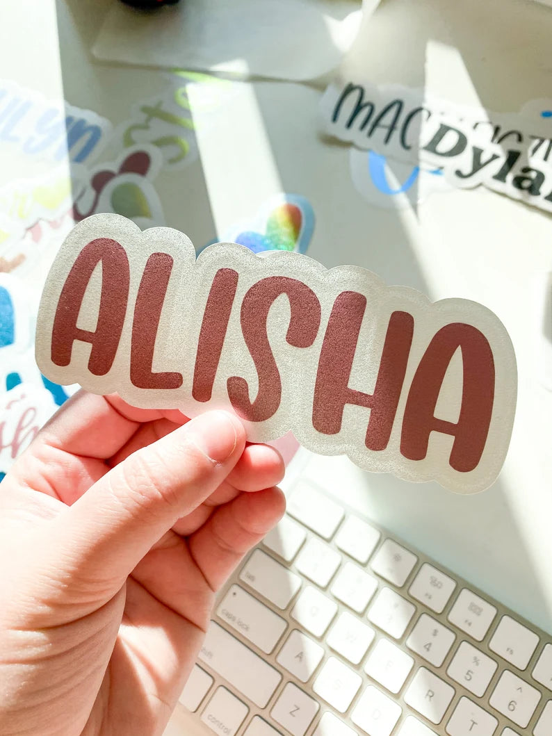 Peachy Font Custom Name Decal