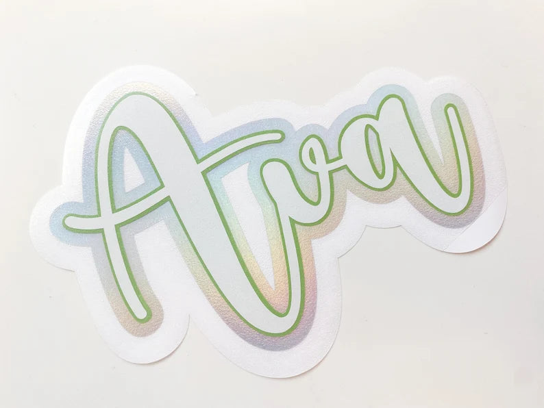 Triple Layered Emerald Font Custom Name Decal