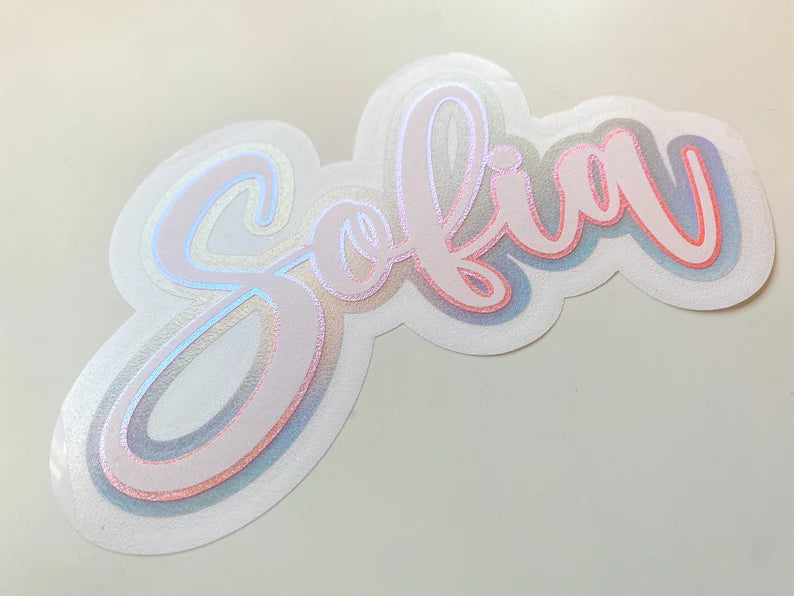 Triple Layered Emerald Font Custom Name Decal