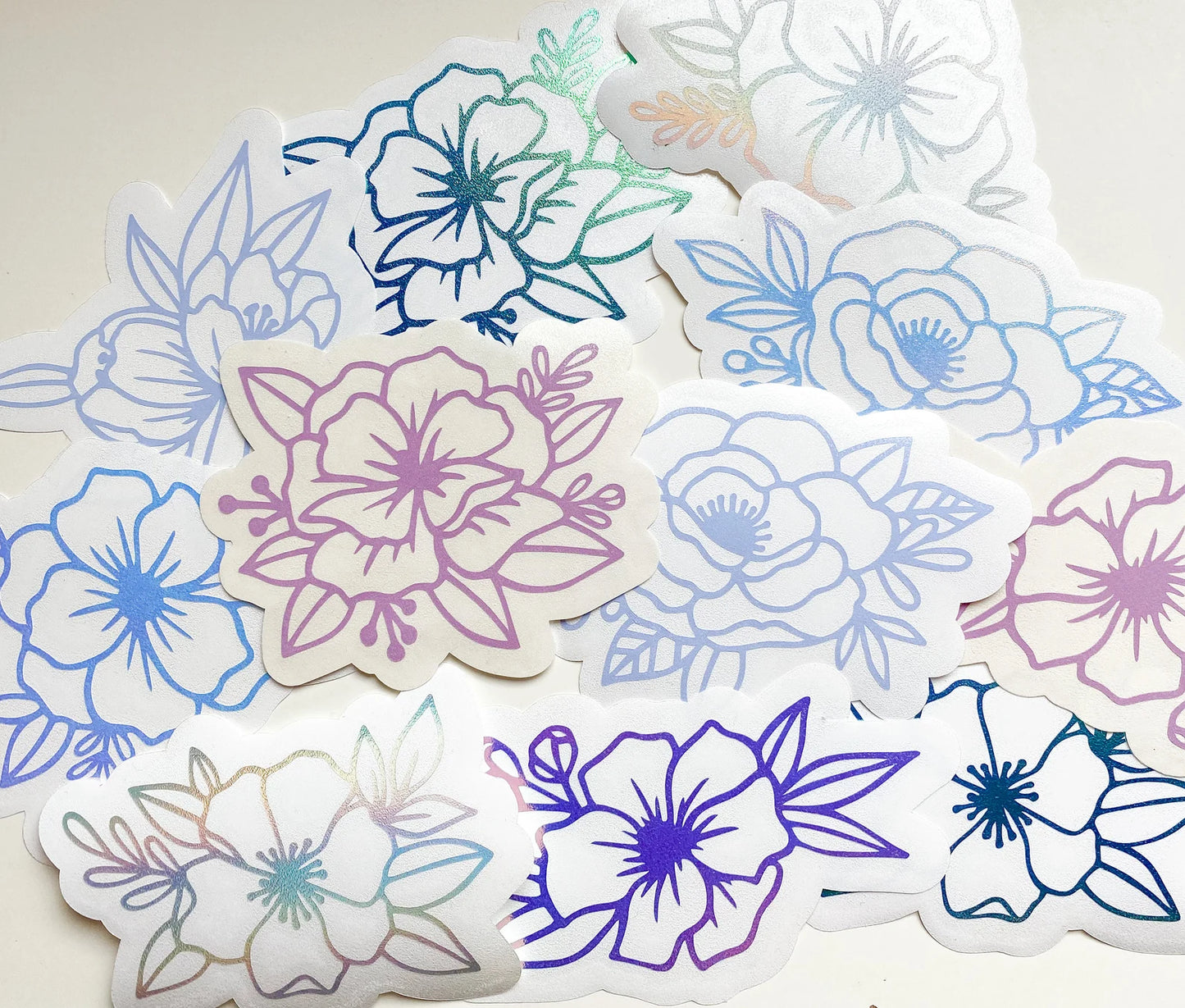 Floral Line Art Vinyl Decal 1