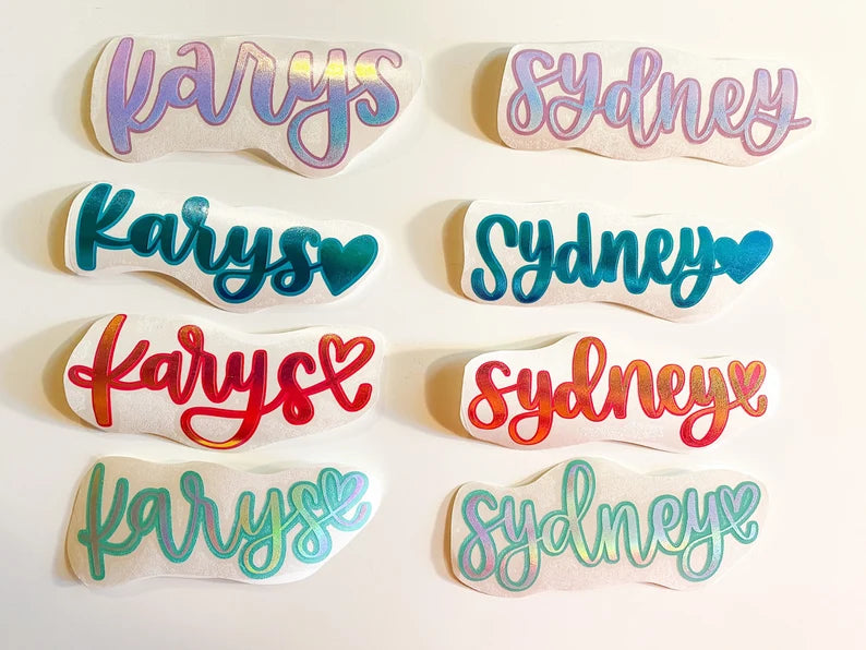 Layered Sweetly Handwritten Font Custom Name Decal