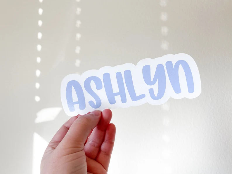 Peachy Font Custom Name Decal