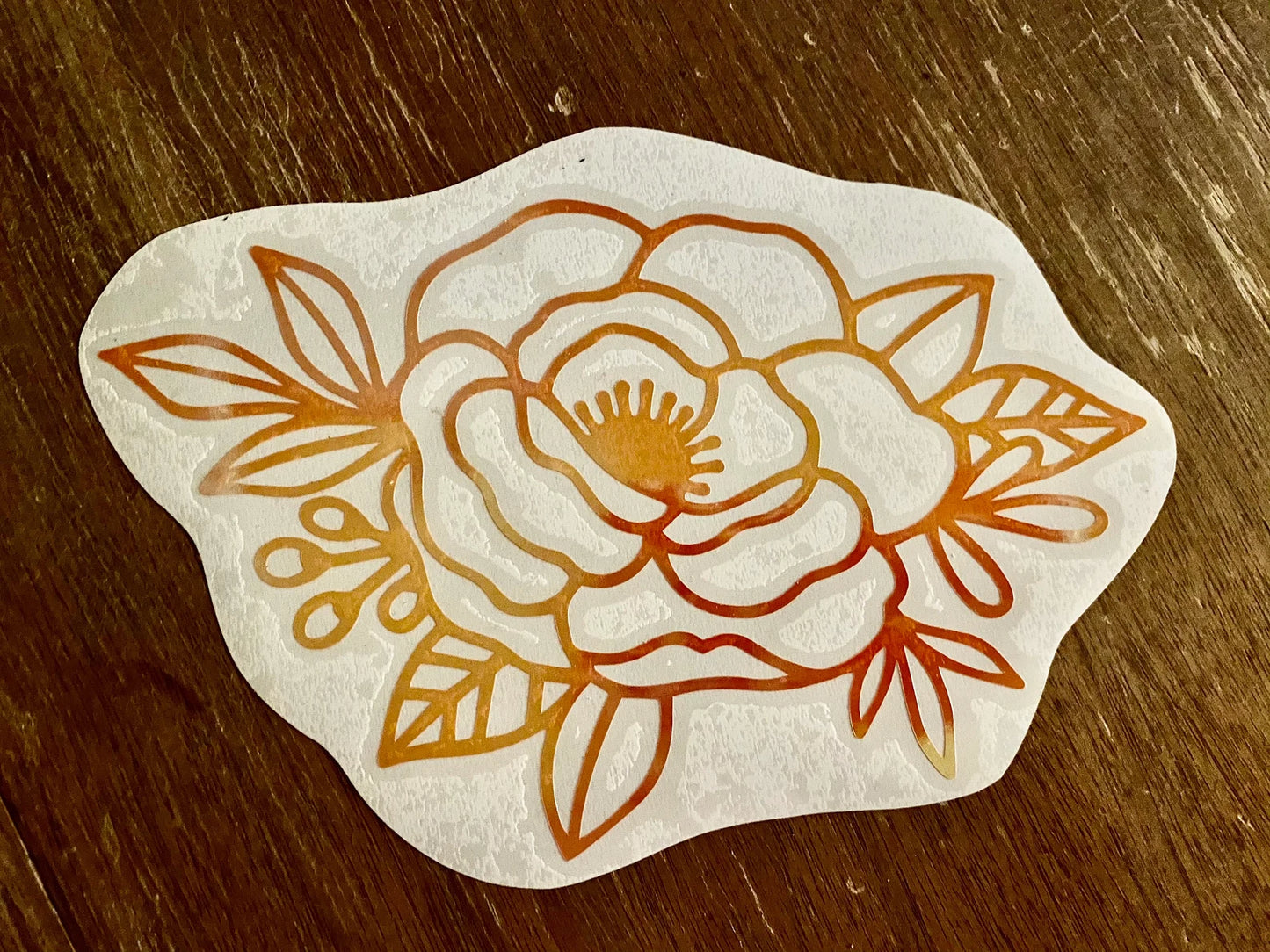 Floral Line Art Vinyl Decal