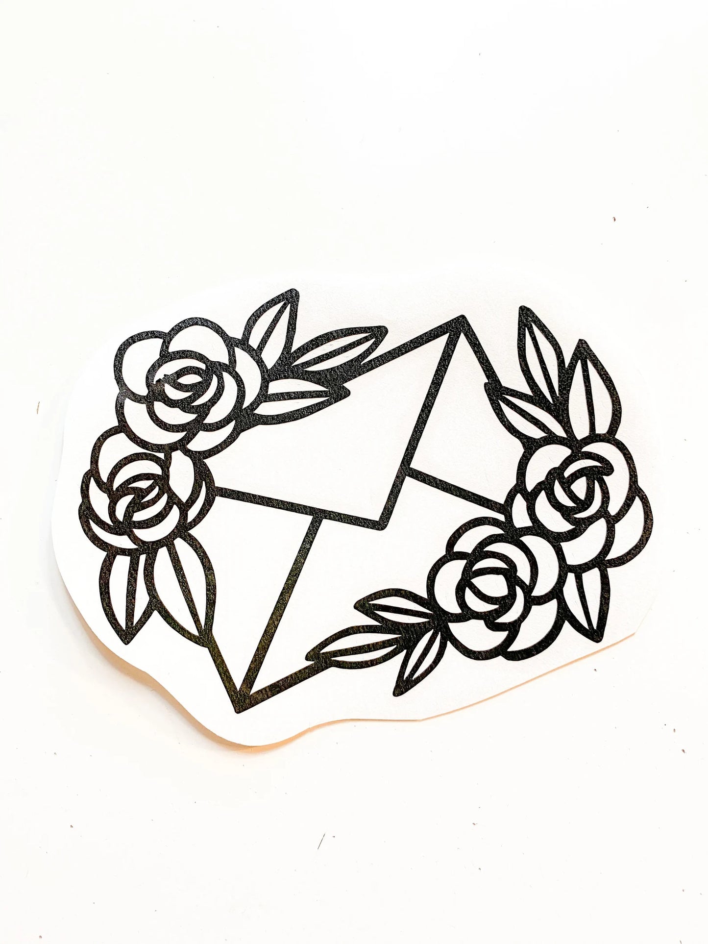 Floral Stationary Envelope Decal Sticker