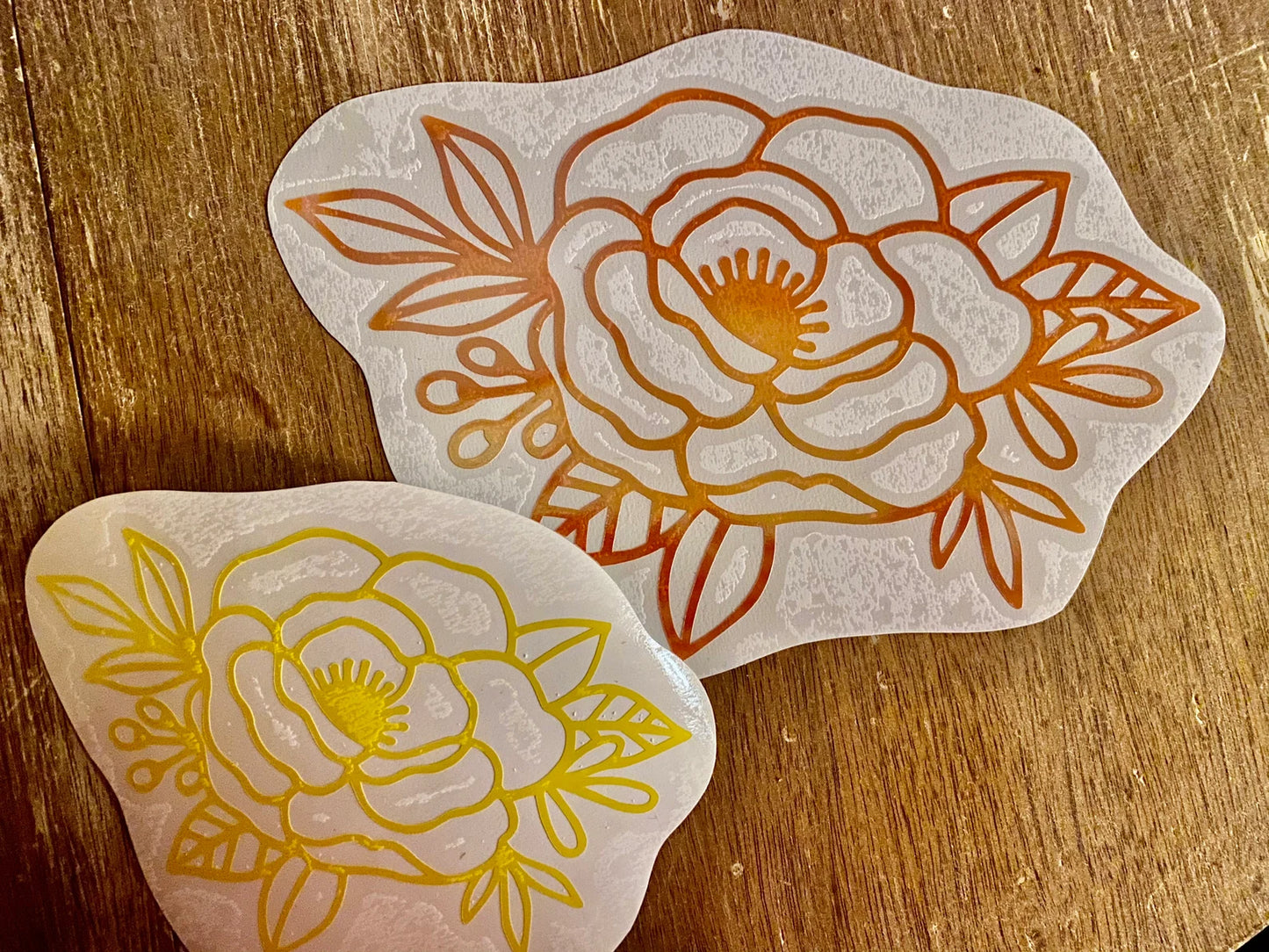 Floral Line Art Vinyl Decal