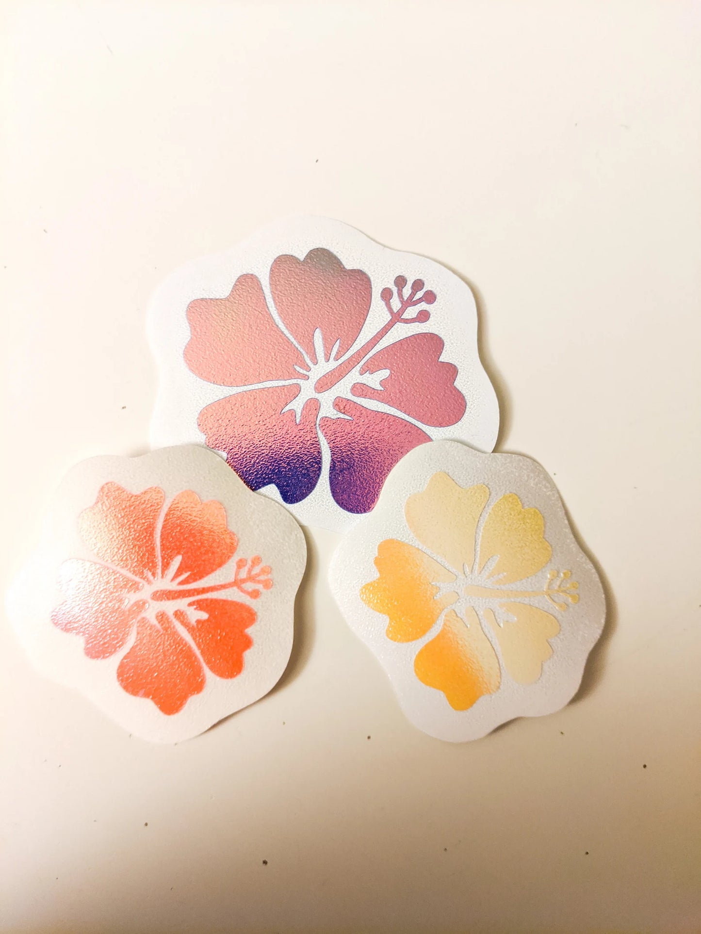 2 Pack of Vinyl Hibiscus Decal Sticker