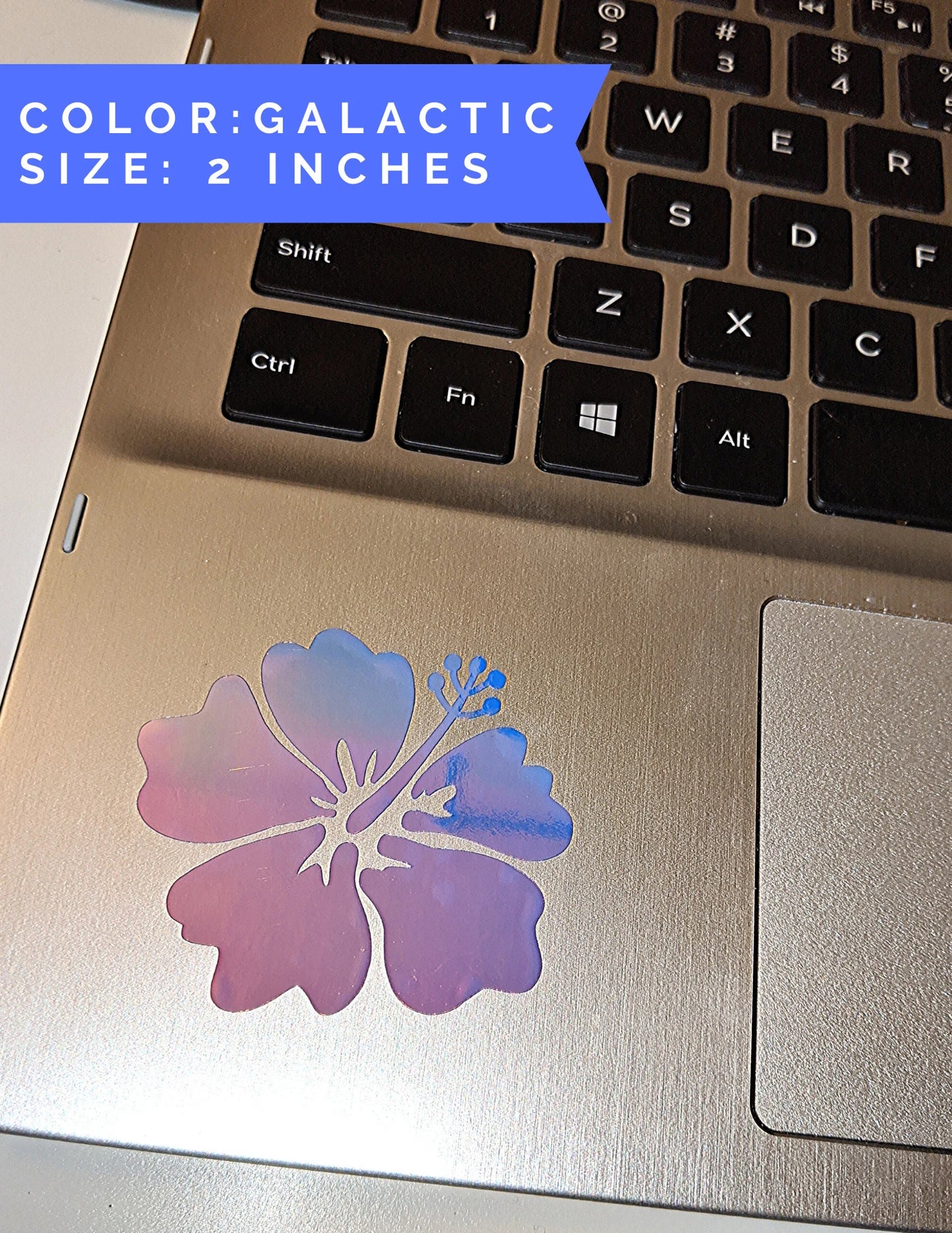 2 Pack of Vinyl Hibiscus Decal Sticker