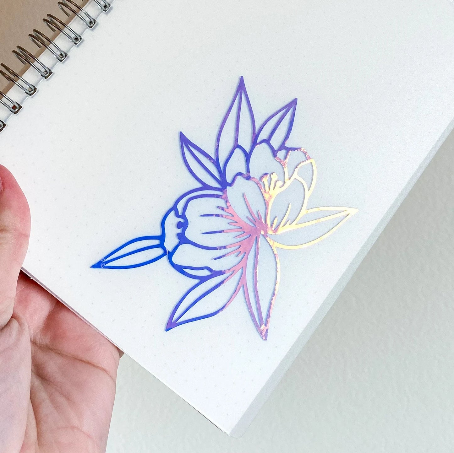 Floral Line Art Vinyl Decal 1