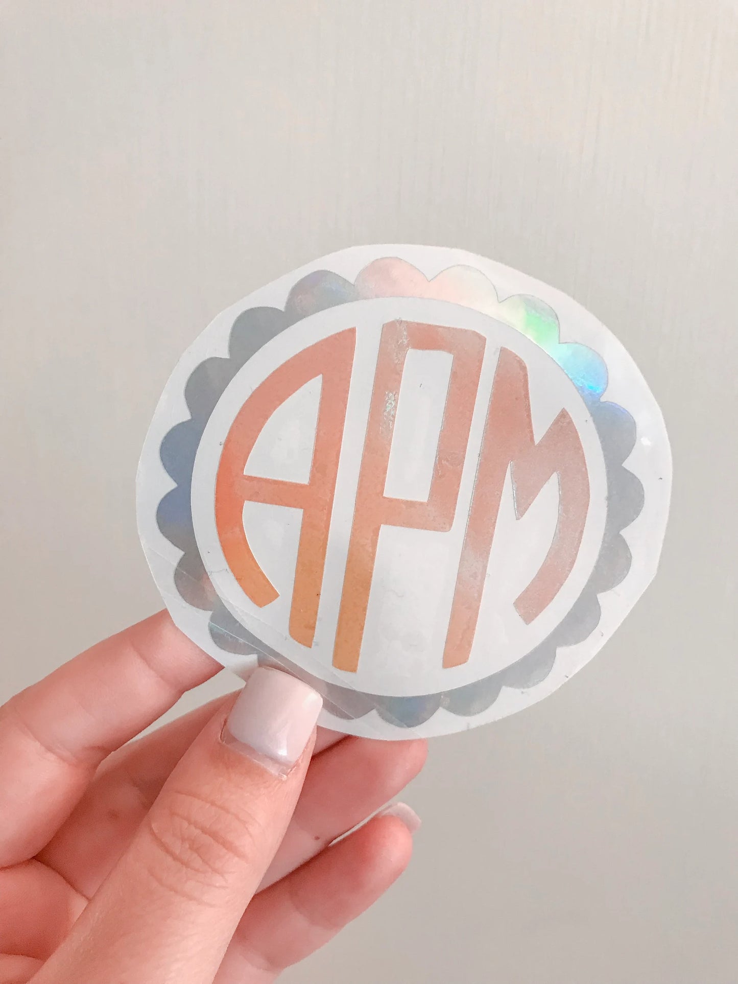 Scalloped Monogram Decal