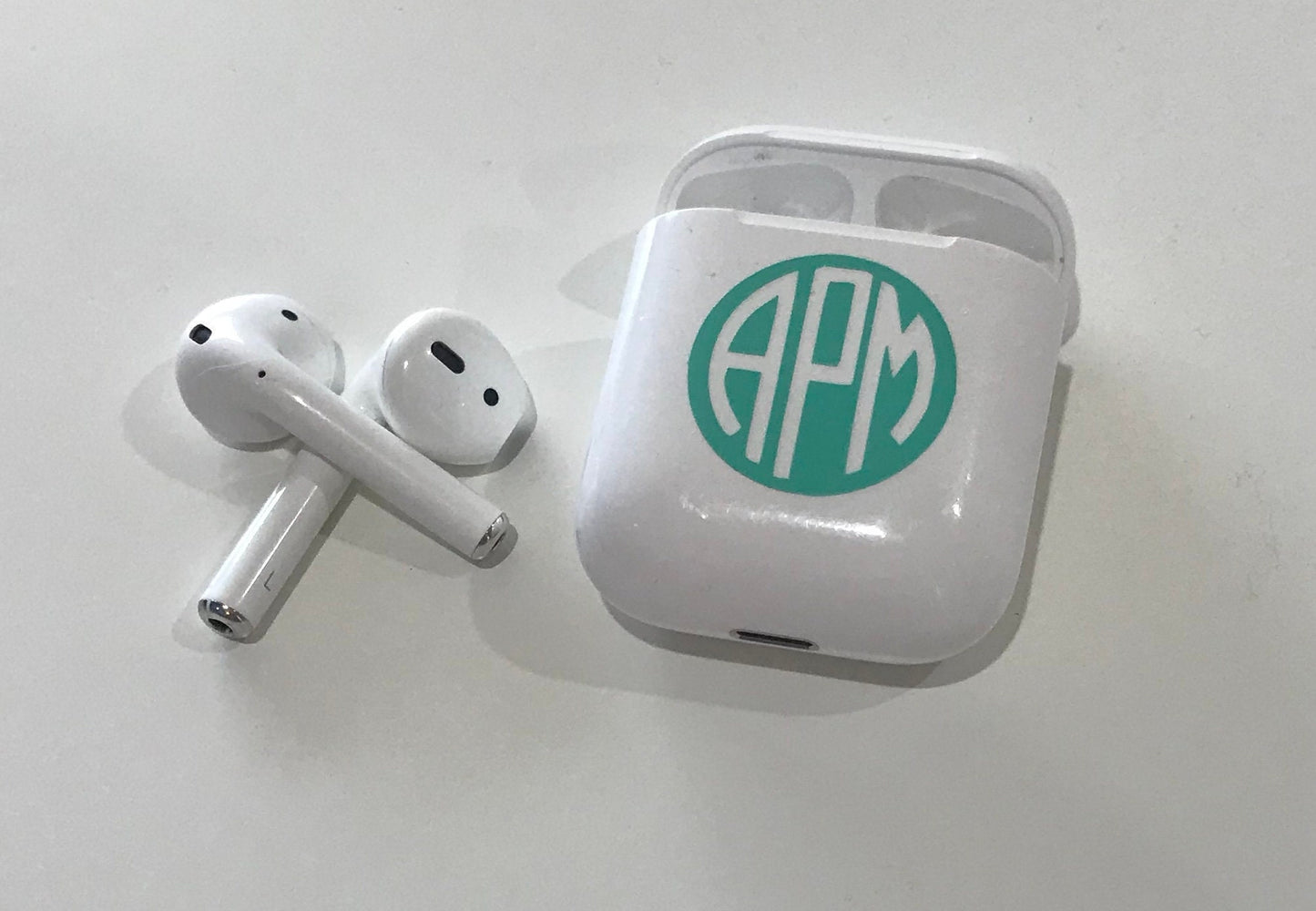 Customized 1in. Monogram Decal Sticker for AirPods Case