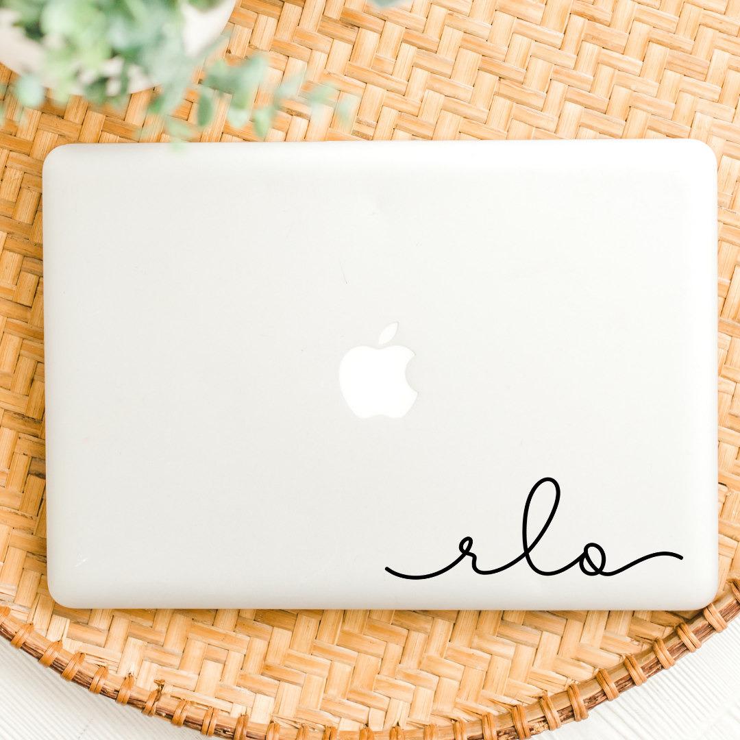 Dainty Initials Monogram Decal