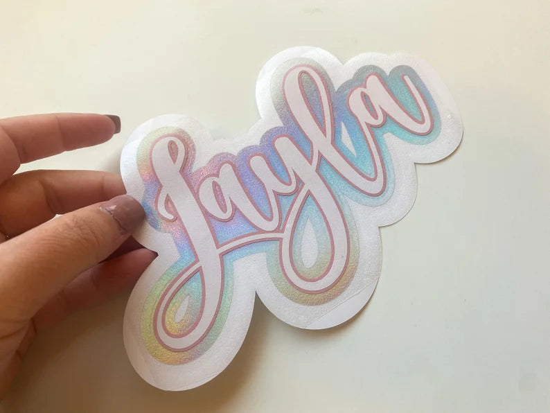 Triple Layered Emerald Font Custom Name Decal