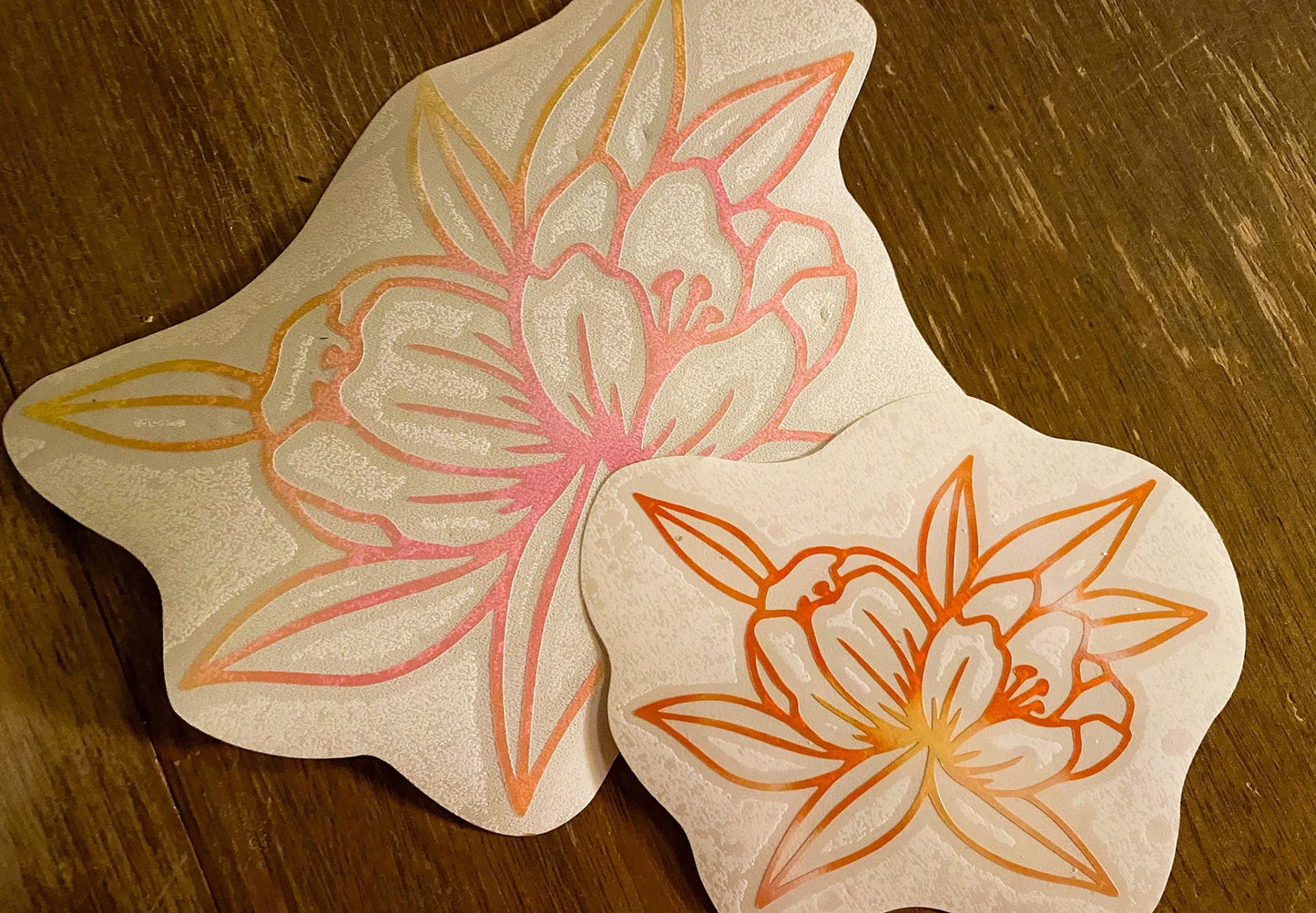 Floral Line Art Vinyl Decal 1
