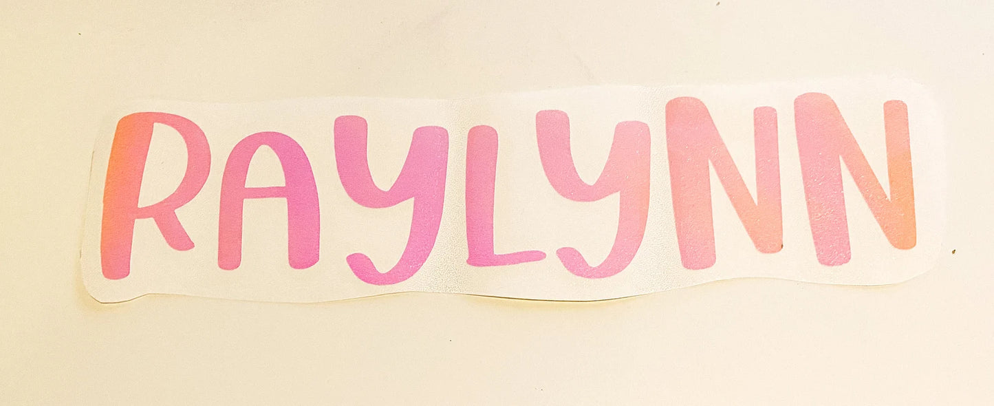 Autumn Font Personalized Name Decal