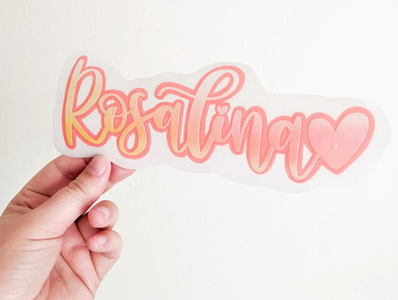 Layered Sweetly Handwritten Font Custom Name Decal