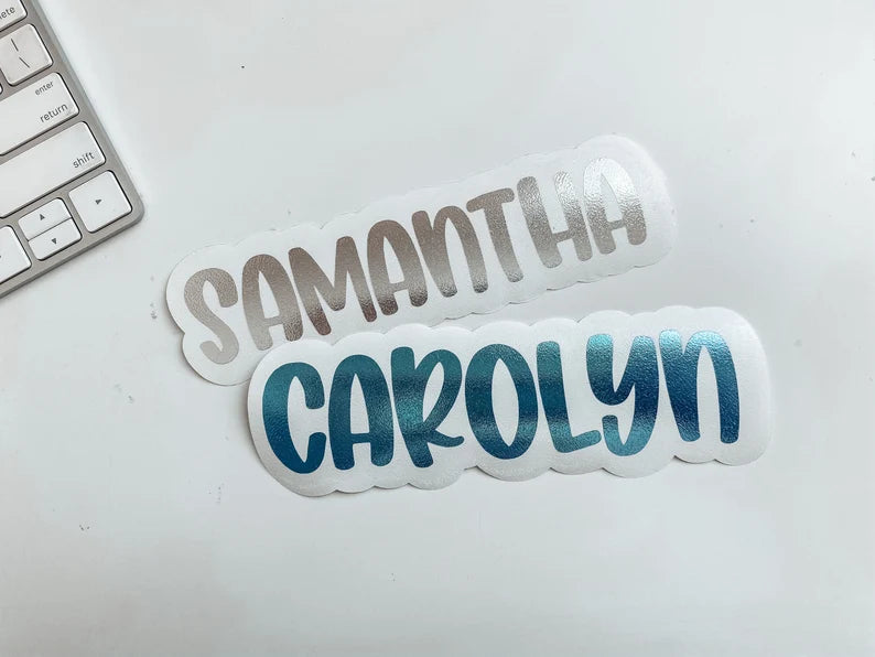 Peachy Font Custom Name Decal