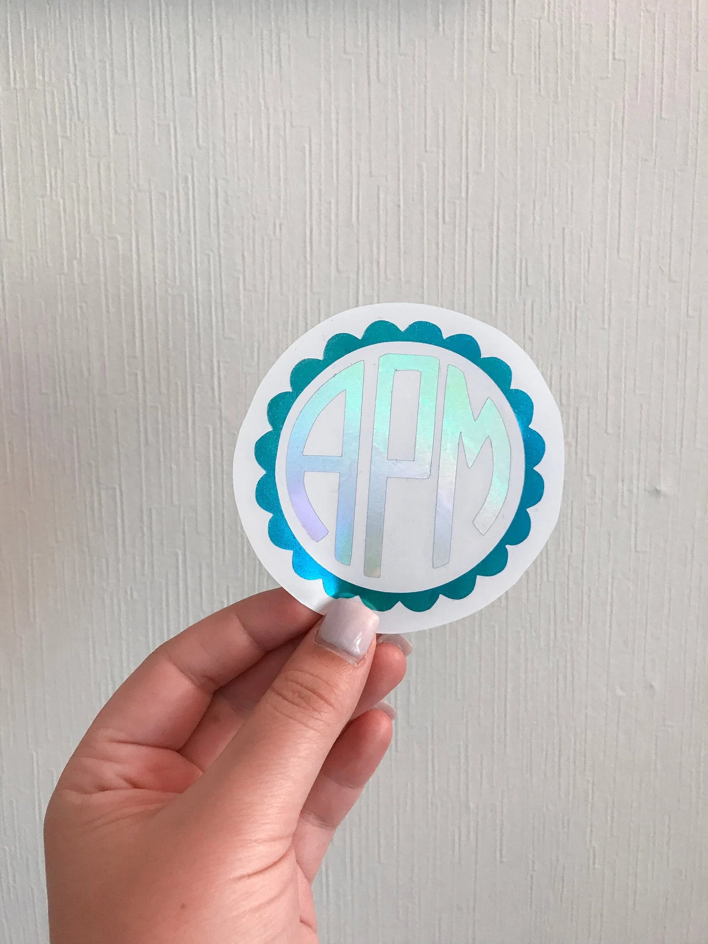 Scalloped Monogram Decal