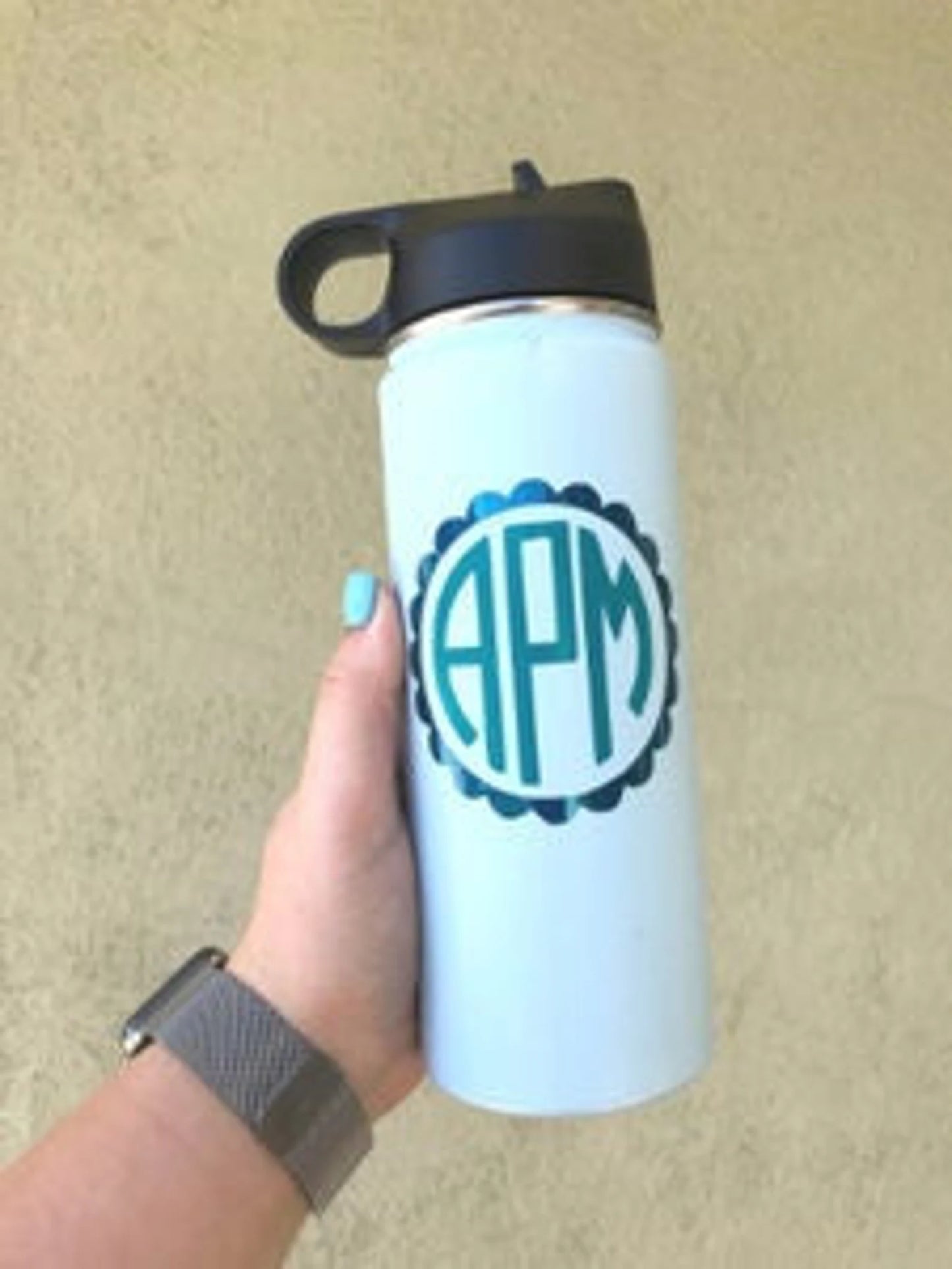 Scalloped Monogram Decal
