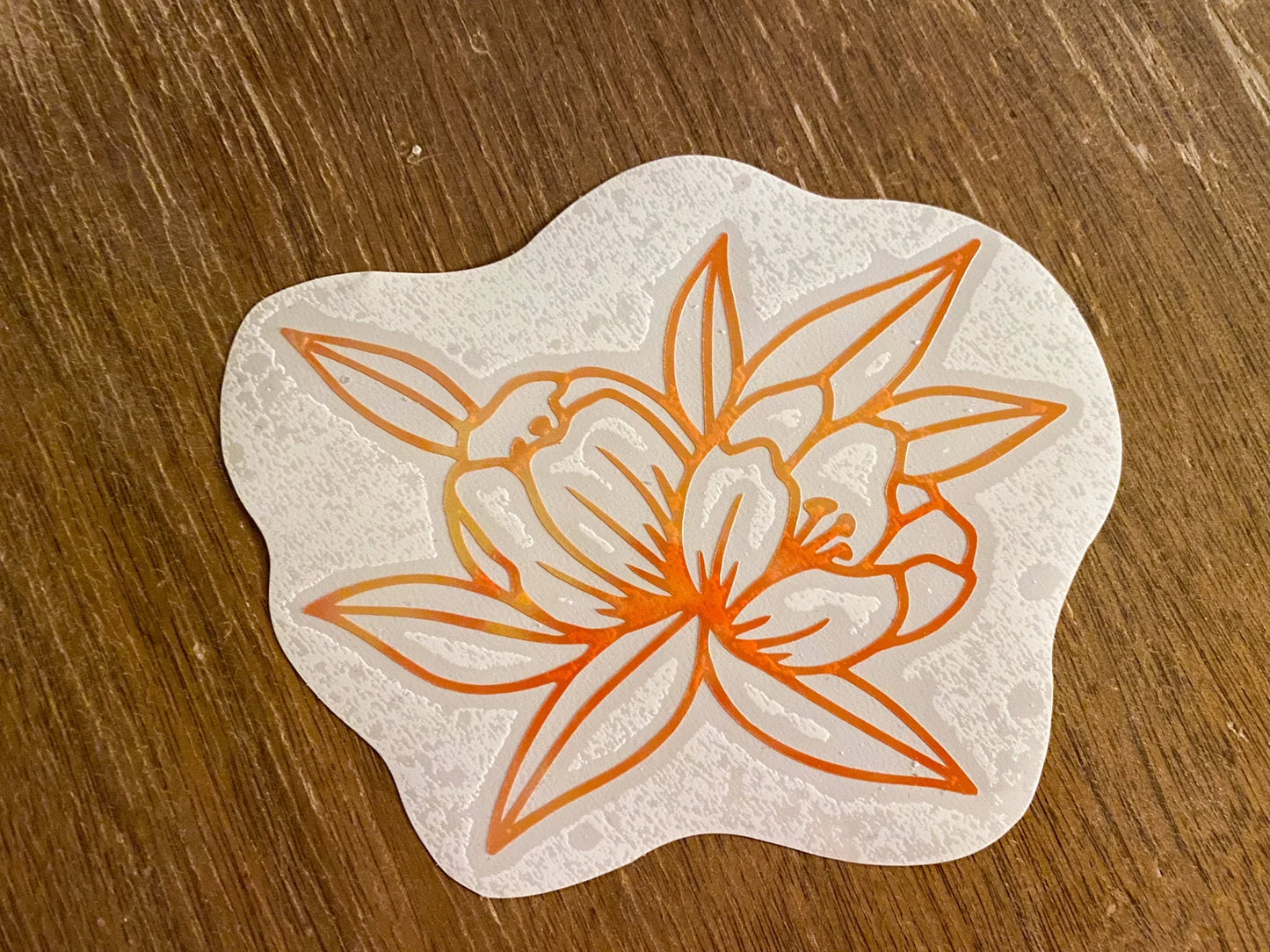 Floral Line Art Vinyl Decal 1