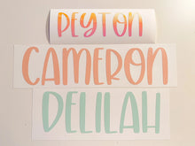 Load image into Gallery viewer, Beachy Font Personalized Name Decal

