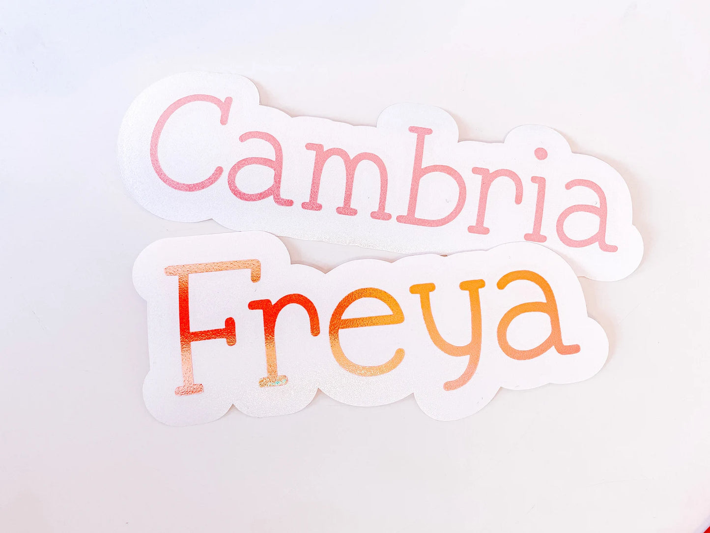 Waverly Font Personalized Name Decal