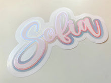 Load image into Gallery viewer, Triple Layered Emerald Font Custom Name Decal
