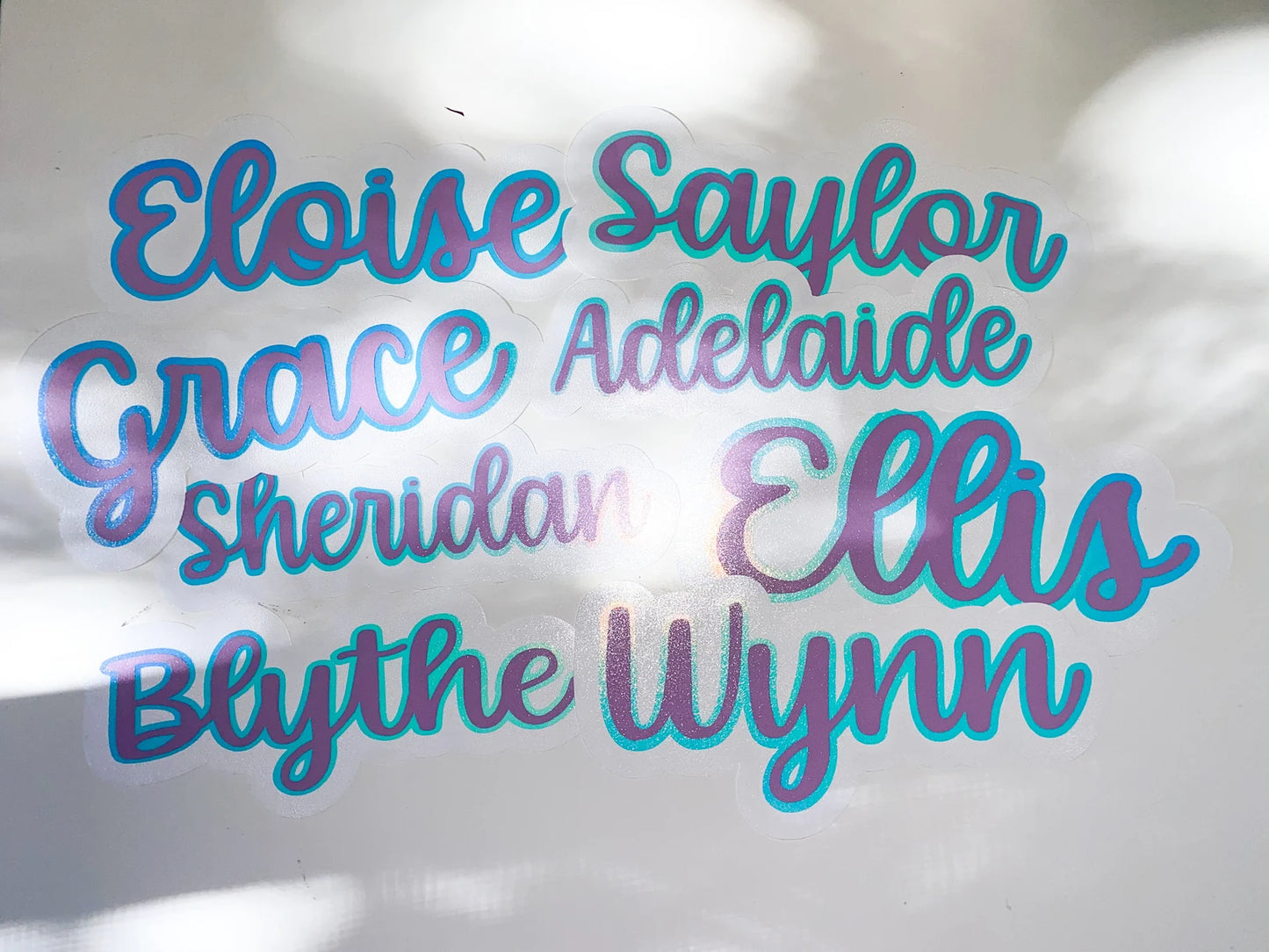 Layered Luna Font Custom Name Decal