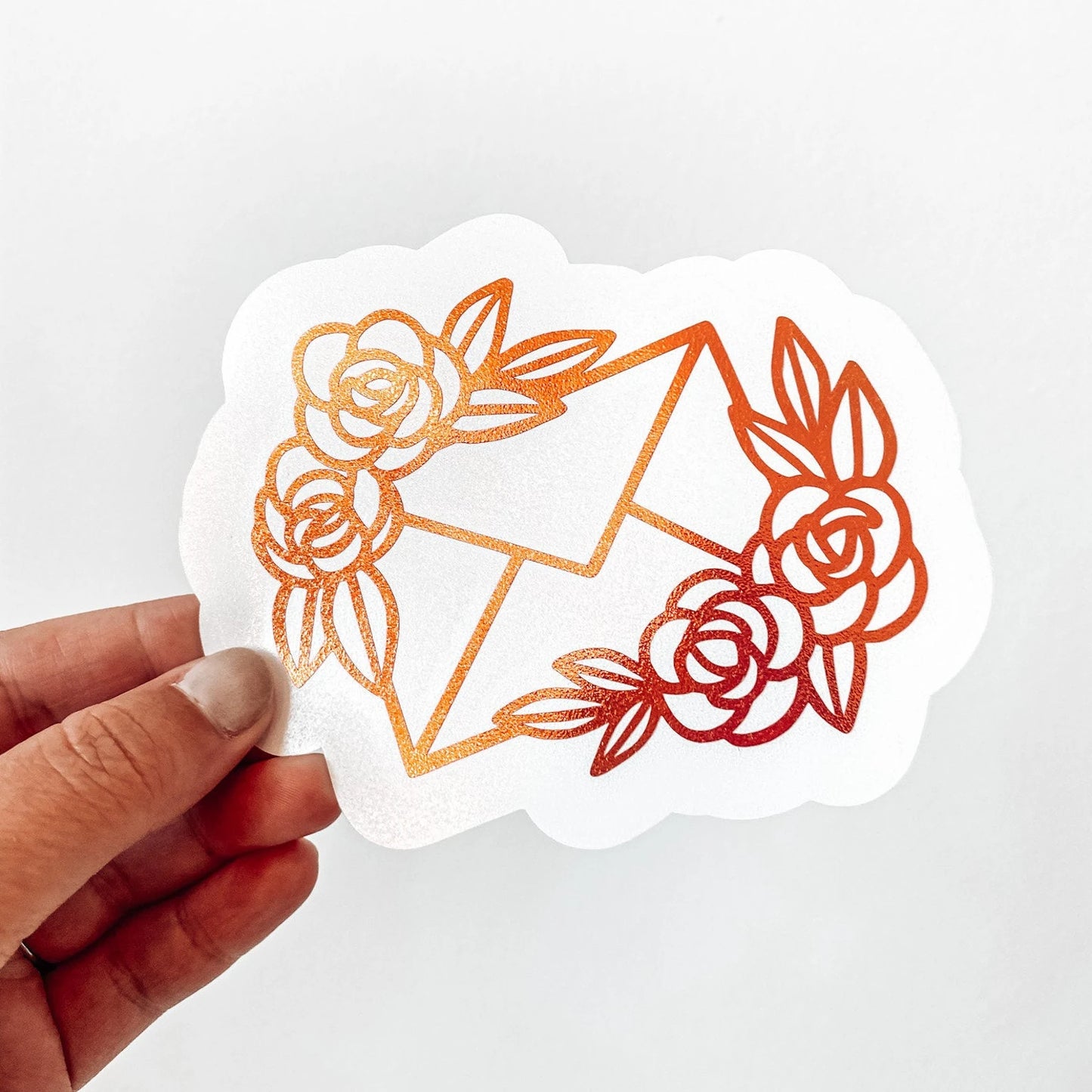Floral Stationary Envelope Decal Sticker