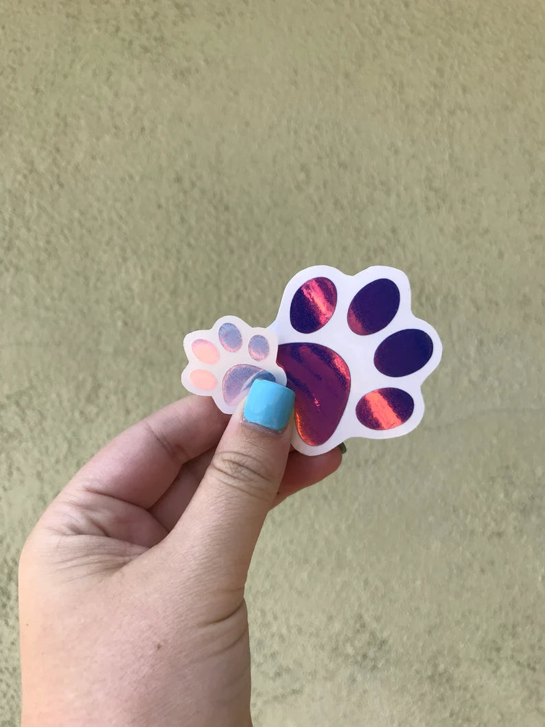 Two Pack Paw Print Decals