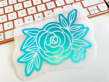 Load image into Gallery viewer, Layered Floral Line Art Roses Vinyl Decal
