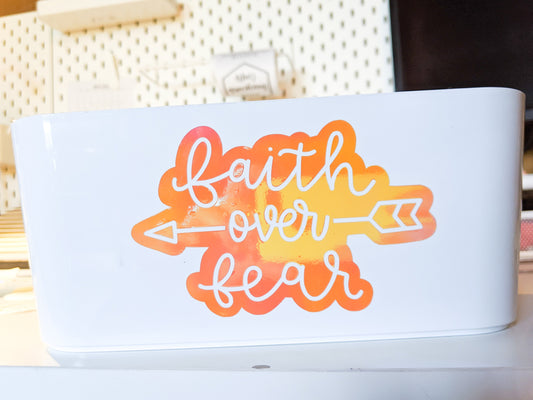 Faith Over Fear Holographic Vinyl Sticker