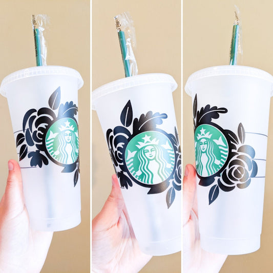 RING Only - Floral Ring decal for Starbucks Reusable Cold Cups Vinyl Decal