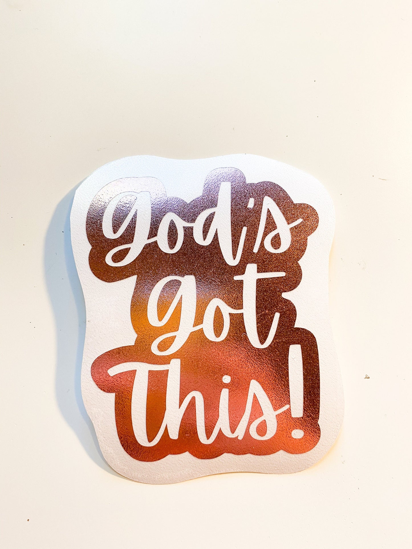 God's Got This!  Holographic Vinyl Sticker
