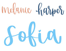 Load image into Gallery viewer, Handwritten Sweetly Font Personalized Name Vinyl Decal
