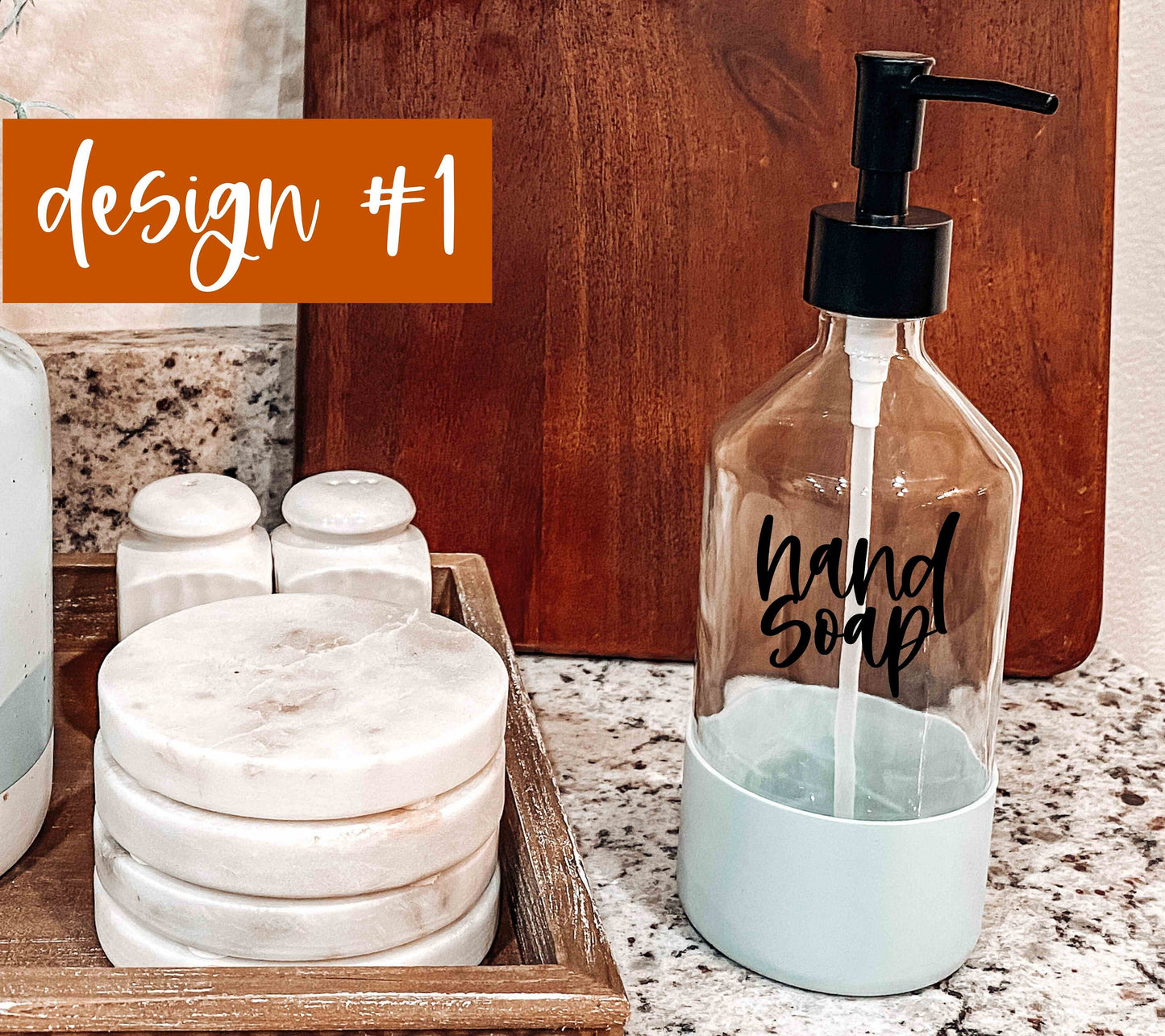 Hand Soap Bottles & Decal