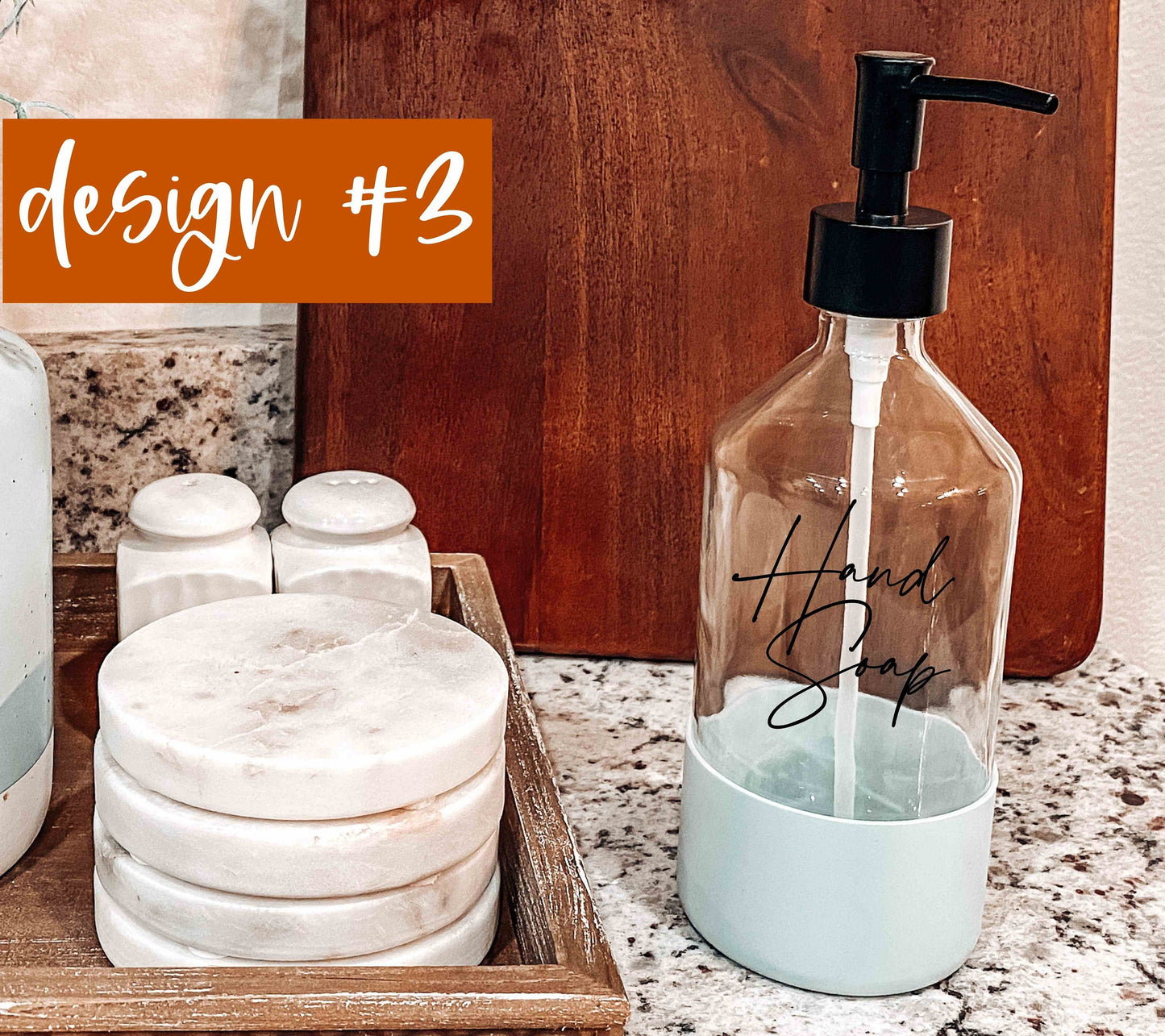 Hand Soap Bottles & Decal