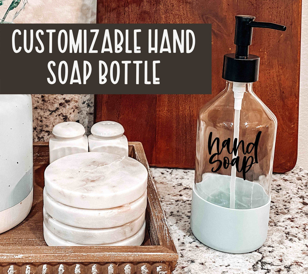 Hand Soap Bottles & Decal