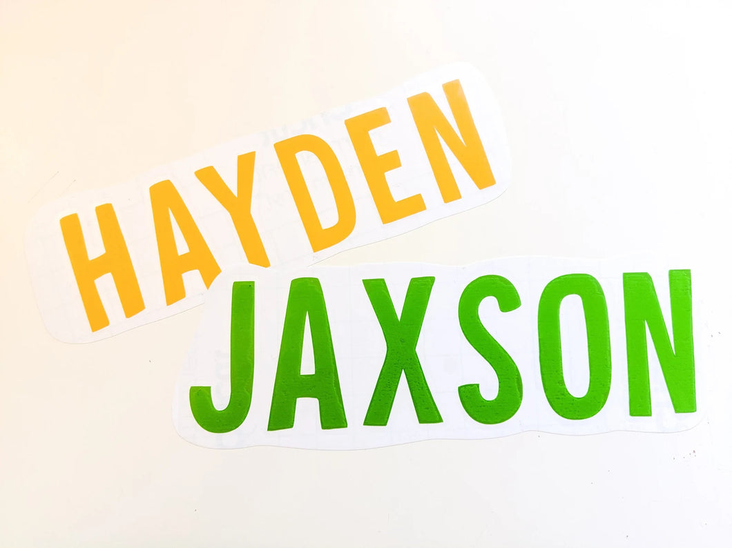 Jaxson Font Custom Name Decal