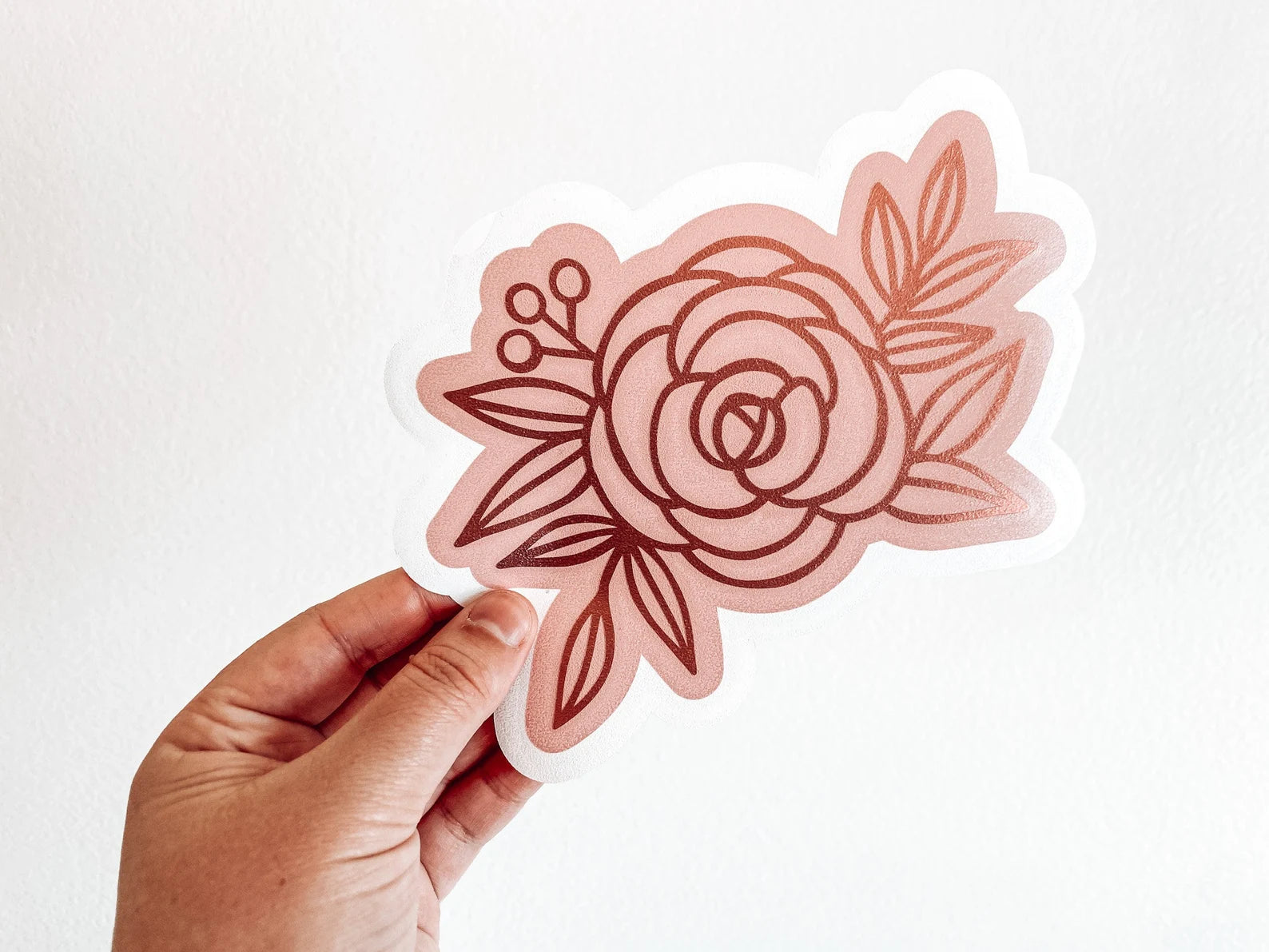Rose Line Drawing Sticker Layered Floral Line Art Roses Vinyl Decal – Sweetly, Ashlyn