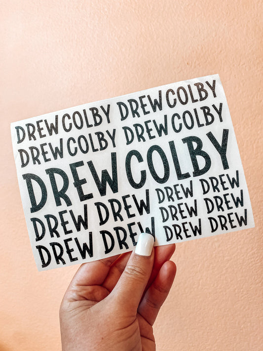 Name Sheet Decal Set